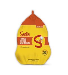 FRANGO INTEIRO SEM MIUDOS SADIA - CAIXA 8KG COM 10 UNIDADES