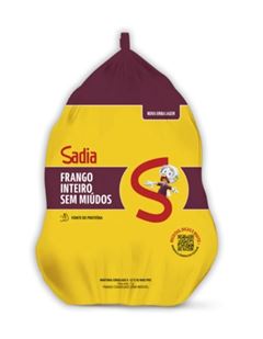 FRANGO INTEIRO SEM MIUDOS SADIA - CAIXA 14KG COM 10 UNIDADES