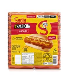 SALSICHA SADIA HOT DOG CONGELADA PACOTE COM  3KG