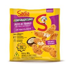 PEITO DE FRANGO EMPANADO EMPANADÍSSIMO COM PIMENTA SADIA COM 400G
