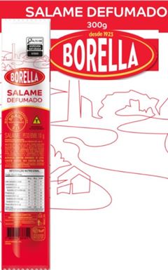 SALAME BORELLA DEFUMADO, CAIXA COM APROXIMADAMENTE 3KG E 10 UNIDADE POR CAIXA