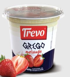IOGURTE GREGO MORANGO TREVO 400G